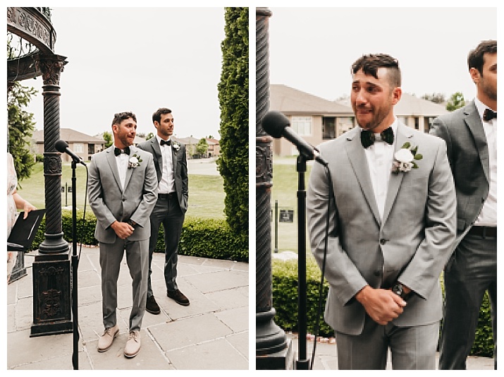 Groom sees the bride for the first time and starts to cry in Utah