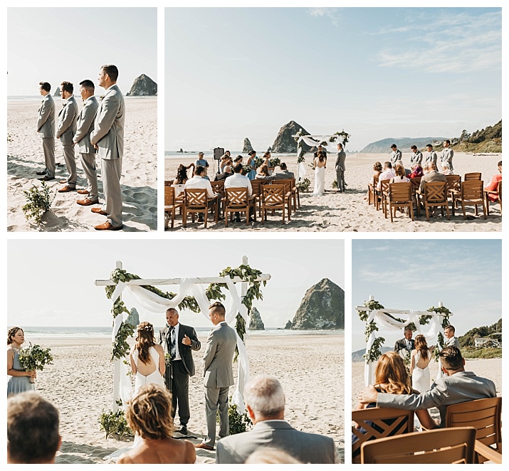 Intimate Canon Beach Wedding Ceremony