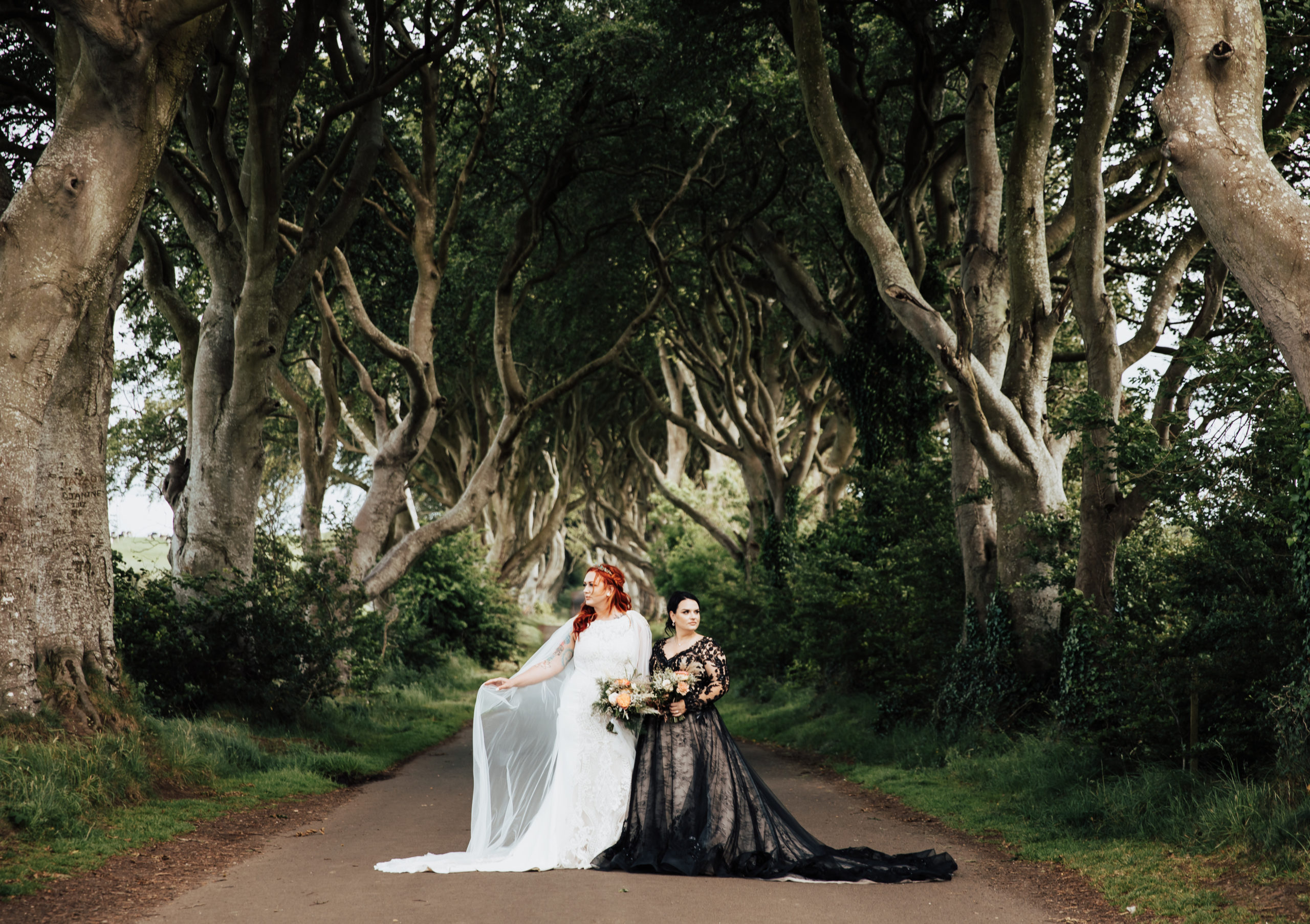 Dark Hedges Ireland Lesiban elopement photos
